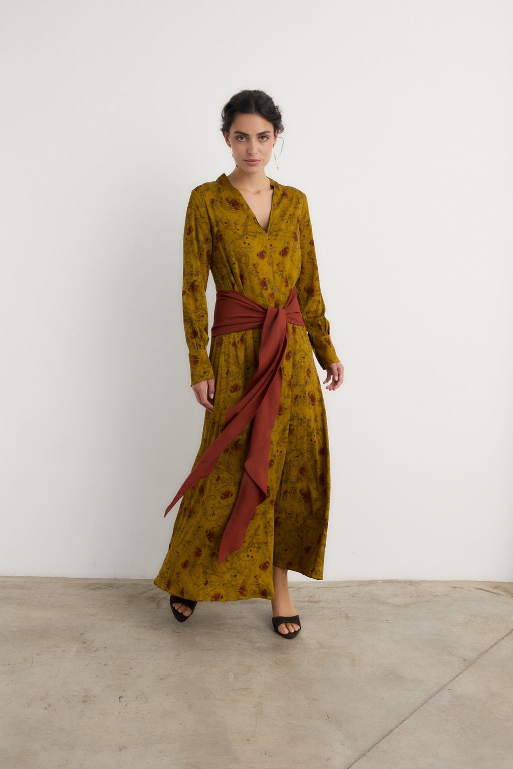 Vestido Indi mostaza - Preorder